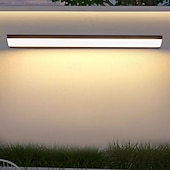 cheap Outdoor Wall Lights-LED Outdoor Indoor Wall Light Black Modern Long Outside Sconce Acrylic Exterior Lamp Aluminium Waterproof IP67 Inside Porch Patio Living Room Door Garage Villa