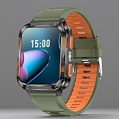 economico Smartwatch-Smartwatch robusto da uomo con torcia, smartwatch militare per attività all'aperto con chiamate Bluetooth, 2 cinturini, monitoraggio del sonno, oltre 100 modalità sportive, orologio fitness