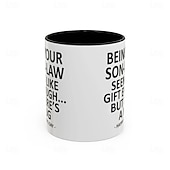 voordelige Mokken &amp; Bekers-Grappige cadeaumok voor papa, je schoonzoon zijn is al een cadeau op zich. Een leuk Vaderdagcadeau, een bijzondere koffiemok, een verjaardagscadeau voor papa, een keramische koffiekop voor koffie,