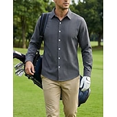 cheap Men's Button Up Shirts-Men's Shirt Casual Shirt Button Up Shirt Jacquard Shirt Blue Black Green khaki Dark Blue Long Sleeve Plain Shirt Collar Casual Daily Buttons Clothing Apparel Elegant Fashion Casual