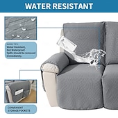 ieftine Husă pentru fotoliu reclinabil-husă de canapea impermeabilă, husă de canapea antiderapantă, durabilă, prietenoasă cu animalele de companie, anti-pete, culoare solidă, covoraș de canapea modern și minimalist, acoperire completă pentru câini și pisici, sufragerie, utilizare în tot sezonu