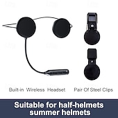 お買い得  バイク＆ＡＴＶアクセサリー-超薄型バイクヘルメット用Bluetoothヘッドセット、ハンズフリー通話用マイク付きワイヤレスヘルメットスピーカー &amp;音楽再生、ノイズキャンセリング機能、冬用・夏用ヘルメット両方に対応するユニバーサルフィット
