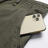 abordables Classique-Homme Pantalon cargo Shorts cargo Shorts Short décontracté Multi-poches Uni Couleur Pleine Séchage Rapide Longueur Genou Extérieur Salle de sport Entraînement Sports Sportif Noir Vert Non Elastique