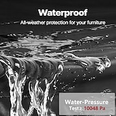 זול כיסויים לרהיטי פטיו-כיסויי כיסא פטיו עם ביצת רוכסן, כיסויי כיסא נדנדה מנצרים עם ביצת קש, כיסוי כיסא חיצוני עמיד למים ועמיד בפני מזג אוויר, כיסוי כיסא תלייה עמיד לרוח, שחור, חבילה אחת