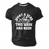  Мужская футболка с надписью "Какой год выдался на этой неделе", "Скелет, гроб", забавный, саркастический, черный юмор, мем, графический принт, стандартный крой, круглый вырез, повседневная, рабочая,
