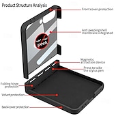 ieftine Carcasă Samsung-telefon Maska Pentru Samsung Galaxy Z Flip 7 Z Flip 6 Capac Spate și Protecție de Ecran PU piele