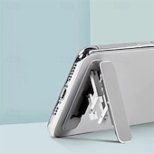 abordables Supports de téléphone-Lot de 2 supports de téléphone ultra-fins en métal, pliables et réglables, pour bureau, position verticale. &amp;Support adhésif horizontal pour iPhone 17, 16, 15 Pro Max, Samsung Galaxy et tous les