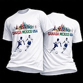 お買い得  ランニングTシャツとタンクトップ-男性用 幾何学模様 レタード サッカーの夏 グローバルマッチ ランニングトップ ランニングＴシャツ 夏 半袖 UPF 50 速乾性 高通気性 ジム ランニング フィットネス ブラック ホワイト スポーツウェア アクティブウェア