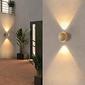 cheap Indoor Wall Lights-Durable Yellow Travertine Wall Mount Reading Light for Bed Pull Chain Wall Lamp Minimalist Round Wall Sconce Surface Mount LED Wall Lighting for Bedroom Bedside Lamps 110-240V