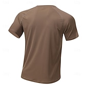 abordables Camisetas casuales de hombre-Hombre Camiseta Camisa manga corta Camiseta superior Manga Corta Cuello Barco Verano Primavera Color sólido Ropa de calle Elegante Básico Secado rápido Delgado Diario Exterior Vacaciones Café