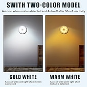 economico Illuminazione d'Ambiente-2 luci notturne con sensore di movimento, luci notturne a LED ricaricabili con batteria a lunga durata, luci da parete magnetiche wireless per armadi, scale, corridoi, camere da letto, illuminazione
