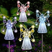 cheap Pathway Lights &amp; Lanterns-Solar Angel Garden Stake Lights, Angel Solar Lights Outdoor Garden, Eternal Light Angel with 7 LEDs for Cemetery Grave Decorations, Memorial Gift, Christmas Yard Art, Sympathy Gifts