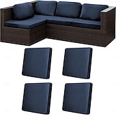 رخيصةأون غطاء وسائد الفناء-4 أغطية وسائد قابلة للتمدد للفناء، بديل لأغطية الأرائك الخارجية، أريكة خارجية &amp;أغطية للأرائك، وأغطية للوسائد لأثاث الفناء، وواقيات أثاث قابلة للغسل وإعادة الاستخدام