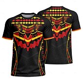  Germany Style Men's Soccer Jersey Geometric Athletic Summer Short Sleeve T-Shirt UPF 50 Quick Dry Breathable mesh fabric 2026 Soccer Fan Tee Tournament Football Gym Running Sports Yellow Black