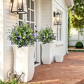  أشجار اصطناعية مزروعة في أصص مع أوتاد أرضية، وشجيرات كاميليا مقاومة للأشعة فوق البنفسجية، للاستخدام الداخلي &ديكورات خارجية في الصيف والخريف، ديكورات حفلات الزفاف في الحدائق المنزلية، ديكورات نباتات