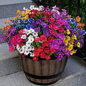 economico Fiore finti-9/18 pezzi di vivaci fiori artificiali di eucalipto, composizioni di fiori finti multicolore, 9 colori brillanti, decorazioni da appendere in plastica di alta qualità, adatte per vasi da balcone e