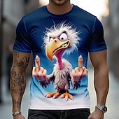 Men's Animal Funny T Shirt Short Sleeve T shirt 3D Print Crew Neck Shirt Exaggerated Designer Party Holiday Blue Black Red Summer Spring Clothing Apparel S M L XL XXL XXXL