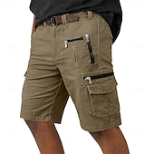 Χαμηλού Κόστους ΕΞΩΤΕΡΙΚΟΥ ΧΩΡΟΥ-Ανδρικά Φορέματα φορτίου Σορτς φορτίου Σορτσάκια Casual σορτς Τσέπη Ελαστική μέση Σκέτο Μήκος μοσχάρι Causal ΕΞΩΤΕΡΙΚΟΥ ΧΩΡΟΥ Streetwear Μοντέρνα Κομψό στυλ street Μαύρο Καφέ Ανελαστικό