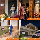 baratos Luzes e lanternas de caminho-Placas de endereço solares, número da casa para exterior à prova d'água, placas de endereço iluminadas com LED de 3 cores com estaca, números de endereço iluminados por energia solar para montagem na