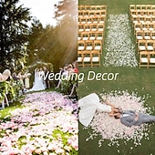 abordables Flores artificiales-999 piezas de pétalos de rosa románticos de tela no tejida para bodas, graduaciones, fiestas, cumpleaños, noches románticas especiales, pedidas de mano, rojo, blanco, rosa, morado, azul