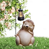 billige Landskapslys-Solcelledrevet pinnsvinlampe til plen, dekorasjonslampe for utendørs gårdsplass, imitert dyreharpiksformet lampe, festivalfestlampe 1 stk.