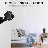 お買い得  屋内IPネットワークカメラ-ミニセキュリティカメラ Wi-Fi、1080p HD ワイヤレスベビーシッターカメラ、ナイトビジョン、動体検知アラート、回転式ブラケット付きポータブルペットモニター、屋内ホームオフィス監視用、ブラック