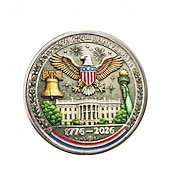 billige U.S. 250-årsjubileum-Amerikansk minnemynt til 250-årsjubileum 1776–2026, patriotisk bronseørnmedalje, e pluribus unum, 250 år med frihet, samlergave fra amerikansk historie