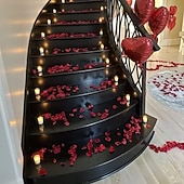 abordables Flores artificiales-999 piezas de pétalos de rosa románticos de tela no tejida para bodas, graduaciones, fiestas, cumpleaños, noches románticas especiales, pedidas de mano, rojo, blanco, rosa, morado, azul