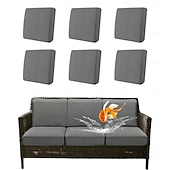 Недорогие Чехол для дивана-100% водонепроницаемые, не проливающиеся чехлы для уличных подушек, чехлы для диванов, эластичные чехлы для подушек садовых кресел, сменные чехлы для сидений, однотонные.