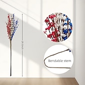 cheap Artificial Flower-10pcs Red, White, and Blue Artificial Flowers, Patriotic Artificial Flower Picks, 29.5 Inches (Approx. 75 cm) Artificial Jasmine Flowers for Independence Day Decoration and Memorial Day Decoration