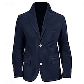 abordables Blazers Clásicos para Hombres-Hombre Chaqueta de gamuza sintética Blazer de gamuza sintética Negocio Fiesta de Cóctel Fiesta de Boda Moda Casual Otoño invierno Poliéster Ante Sintético Plano Bolsillo Botones Cómodo Botonadura