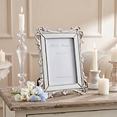 cheap Sculptures-1PC, Featuring Rococo Baroque Three-dimensional Relief Carving Technique. This Decorative Photo Frame for Home And Wedding Wse Is Suitable for Both Tabletop Display And wall Hanging