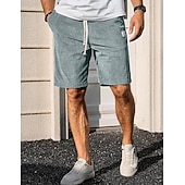 economico Pantaloncini casual-Per uomo Shorts Shorts da Spiaggia Pantaloncini casual Pantaloncini di velluto a coste Tasca Elastico in vita Semplice Comodità Traspirante Lunghezza al ginocchio All'aperto Spiaggia Vacanza Vacanza