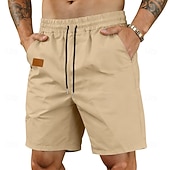 voordelige Casual korte broek-Voor heren Korte broek Casual korte broek Atletische korte broek Zak Elastische taille Effen Comfort Sneldrogend Knielengte Buiten Vakantie Modieus Streetwear blauw Zwart Inelastisch