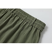 olcso Retro-Férfi Vászon nadrág Nyári nadrág Strand nadrág Zsinór Zseb Rugalmas derék Sima Mokaszinok Légáteresztő Napi Tengerpart Vakáció Szabadság Hawaii Fekete Fehér Nem elasztikus