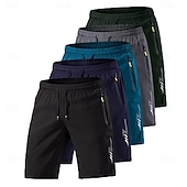 halpa Rennot shortsit-Miesten Shortsit Rennot shortsit Athletic Short Tasku Joustava vyötärö Tavallinen Nopea kuivuminen Hengittävä Lyhyt Päivittäin ulko- Hiekkaranta Muoti Katutyyli Sininen Musta Mikrojoustava