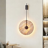 tanie Kinkiety wewnętrzne-Kinkiety do sypialni, montowane przy łóżku, lampa z kamiennym kloszem, industrialne, podłączane na stałe do sypialni, salonu i hotelu, 110-240 V