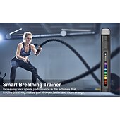 お買い得  個人健康用品-LEDプログレスバー付き呼吸筋トレーナー、呼吸トレーニング用視覚フィードバック肺エクササイズ、肺活量向上 &amp;運動能力向上、大人用携帯型呼吸器