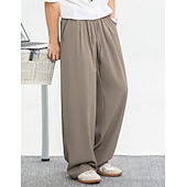 economico pantaloni casual-Per uomo Pantaloni Pantaloni casual Pantaloni Larghi Borse refrigeranti Coulisse Tasca Elastico in vita Semplice Comodità Morbido Casuale Quotidiano All'aperto Vacanza Moda Vestibilità comoda Nero