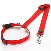 cheap Vehicle Accessories-Adjustable 2-in-1 Dog Car Safety Belt Use this rear seat harness and ring to ensure your pet's safety on the road