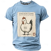 preiswerte Lustige T-Shirts für Männer-Herren-T-Shirt im japanischen Stil mit Hühnermotiv (Kanji-Zeichen für Hahn und Robbe) – Retro-Look, normale Passform, Harajuku-Streetwear, Designer-Kleidung, Größen: S, M, L, XL, XXL