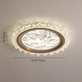cheap Ring &amp; Round Design-Modern Aluminum Ceiling Lamp, Round Acrylic LED Flush Mount Ceiling Light. Three-Color Dimming, Eye Protection, Round Design Close to Ceiling Fixture, for Bedroom Living Room
