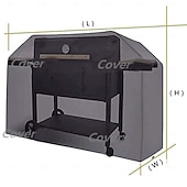 billige Terrassemøbelbeskyttere-kraftig vanntett &amp;Støvtett rundt grilldeksel i oxfordstoff med håndtak &amp;borrelåsstropp, runde grilltrekk, kuppelformet trekk til utendørs elektrisk gassgrill (størrelse: 82 * 66 * 100 cm)