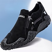 abordables Zapatos Casuales Slip-On-Zapatillas deportivas casuales beige para hombre, sin cordones, transpirables, ligeras y cómodas para caminar, ideales para viajes, senderismo, salidas de fin de semana, uso diario y actividades al aire libre.