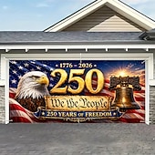 levne 250. výročí-Kryt garážových vrat k 250. výročí USA, vlastenecká dekorace ke Dni nezávislosti, ideální pro venkovní oslavy a sváteční dekorace.