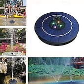 abordables Éclairage subaquatique-Pompe solaire pour fontaine, abreuvoir à oiseaux, jardin, bassin &amp;Décoration extérieure, lumières LED colorées, panneau en verre amélioré, petite fontaine à eau pour aquarium &amp; piscine