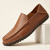 voordelige Casual loafers-Bruine instappers voor heren, lichtgewicht comfortabele wandelschoenen, zachte alledaagse schoenen voor dagelijks gebruik, reizen, autorijden, buitenactiviteiten en een ontspannen smart casual stijl.