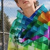 cheap Boy's 3D Vision &amp; Geometry-Boys' 3D Graphic Geometric Hoodie Pullover Long Sleeve 3D Print Summer Spring Sports Fashion Streetwear Kids 4-12 Years Hooded Casual Daily Outdoor Regular Fit