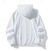 abordables Outdoor Jackets-Men's Women's Unisex Hiking Jacket Hiking Windbreaker Spring &amp; Summer Outdoor Sunscreen UPF50+ Quick Dry Lightweight Hoodie Raincoat Lightweight Jacket Blue White Gray