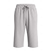 ieftine Vacanţă-Bărbați Pantaloni scurți din in Pantaloni scurți de vară Pantaloni scurți de plajă Cordon Buzunar Talie elastică Culoare solida Confort Respirabil Lungime gambă Casual Zilnic Plajă Vacanță Modă Negru